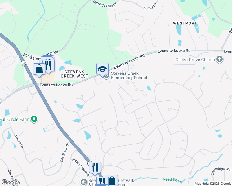 map of restaurants, bars, coffee shops, grocery stores, and more near 630 Saw Grass Drive in Augusta