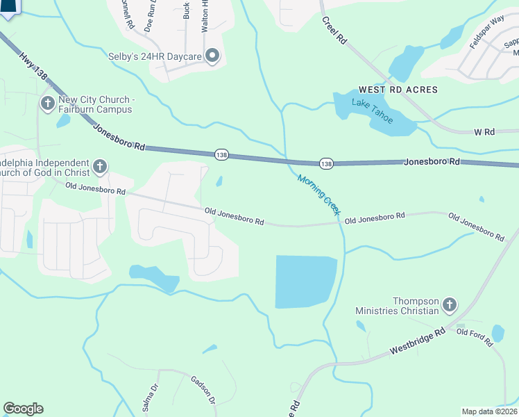 map of restaurants, bars, coffee shops, grocery stores, and more near 3083 Old Jonesboro Road in Fairburn