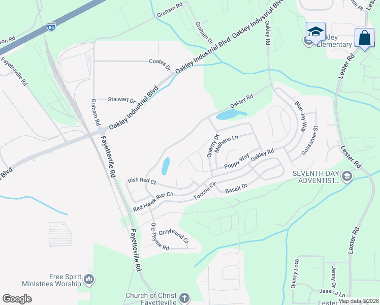 map of restaurants, bars, coffee shops, grocery stores, and more near 7475 Sandstone Lane in Union City
