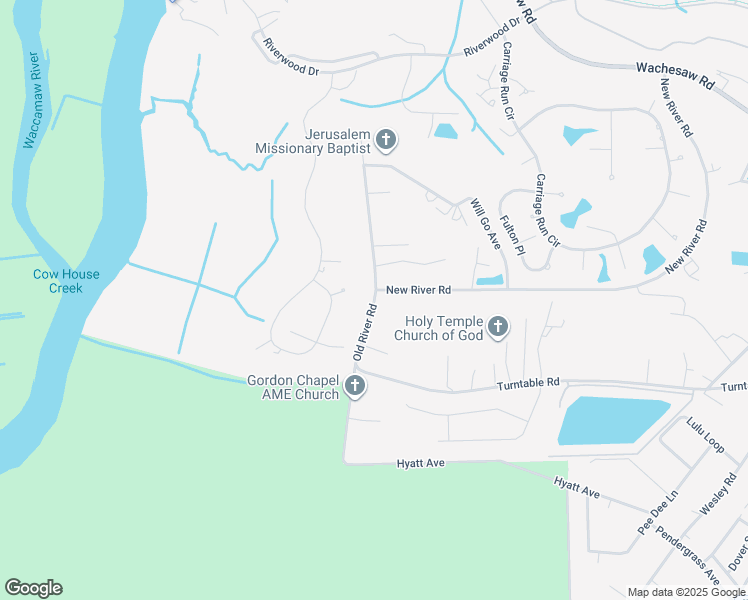 map of restaurants, bars, coffee shops, grocery stores, and more near Old River Road in Murrells Inlet