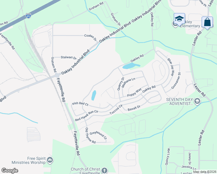 map of restaurants, bars, coffee shops, grocery stores, and more near 7475 Sandstone Ln in Union City