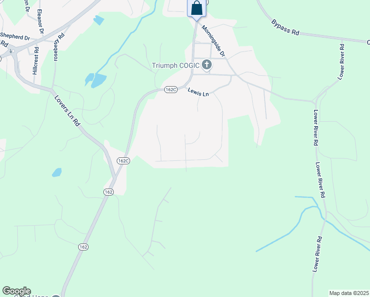 map of restaurants, bars, coffee shops, grocery stores, and more near 45 Ratliff Drive in Covington