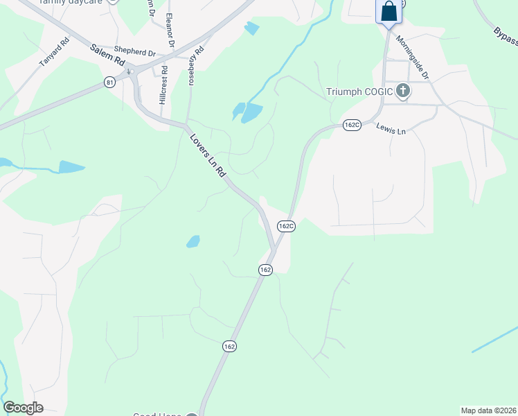 map of restaurants, bars, coffee shops, grocery stores, and more near 547 Georgia 162 in Covington