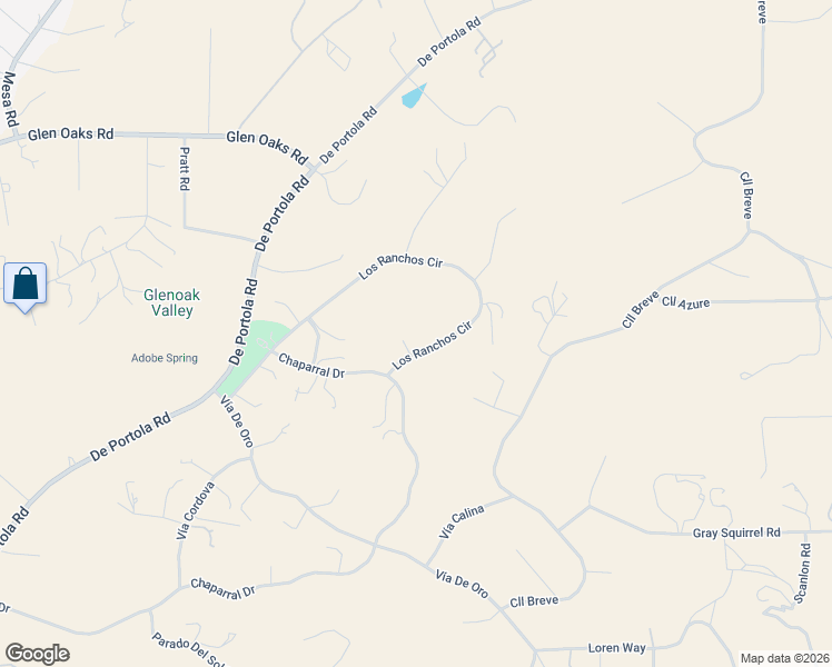 map of restaurants, bars, coffee shops, grocery stores, and more near 40670 Los Ranchos Circle in Temecula