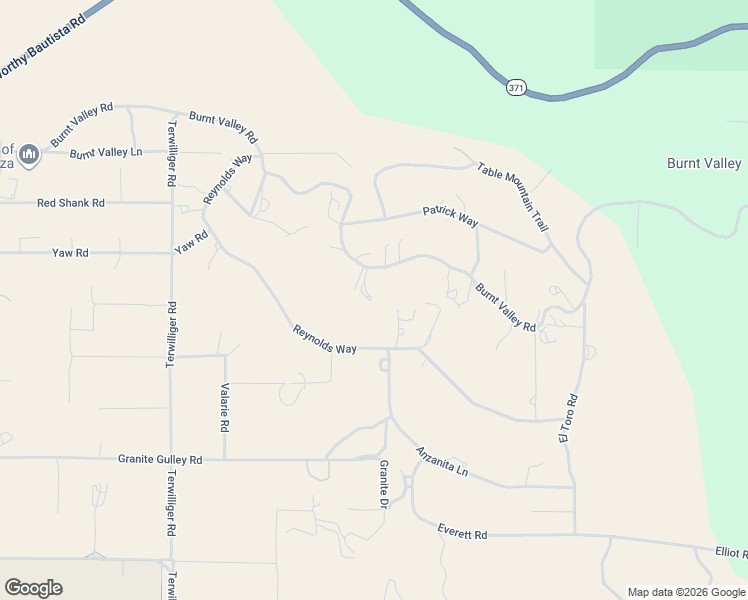 map of restaurants, bars, coffee shops, grocery stores, and more near 59481 Burnt Valley Road in Anza