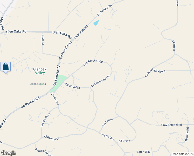 map of restaurants, bars, coffee shops, grocery stores, and more near 40670 Los Ranchos Circle in Temecula