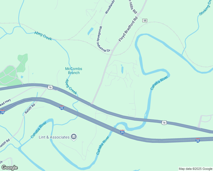 map of restaurants, bars, coffee shops, grocery stores, and more near 1627 Floyd Bradford Road in Trussville