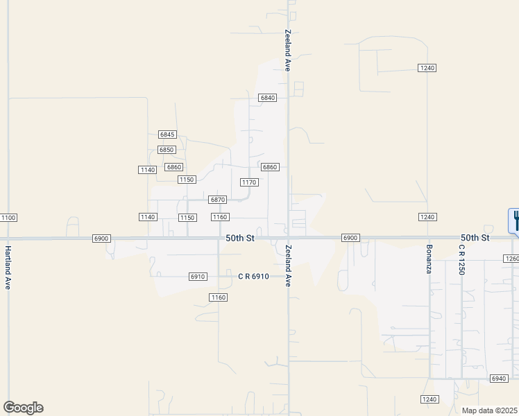 map of restaurants, bars, coffee shops, grocery stores, and more near 4601-4629 County Road 6870 in Lubbock