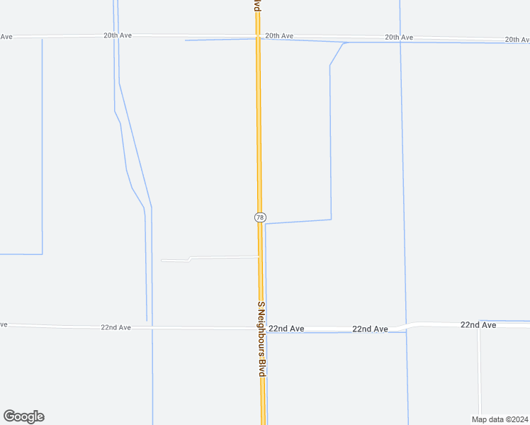 map of restaurants, bars, coffee shops, grocery stores, and more near 21112 North Neighbours Boulevard in Blythe