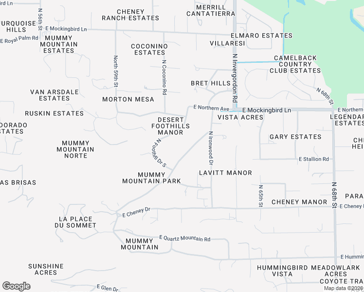 map of restaurants, bars, coffee shops, grocery stores, and more near 7720 North Hummingbird Lane in Paradise Valley