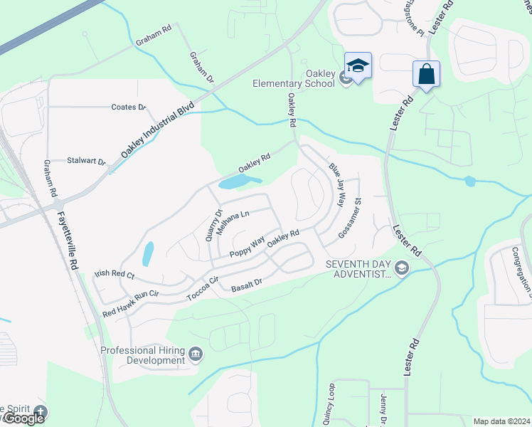 map of restaurants, bars, coffee shops, grocery stores, and more near 7344 Melhana Lane in Union City