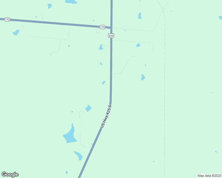 map of restaurants, bars, coffee shops, grocery stores, and more near 2066 U.S. 425 in Monticello