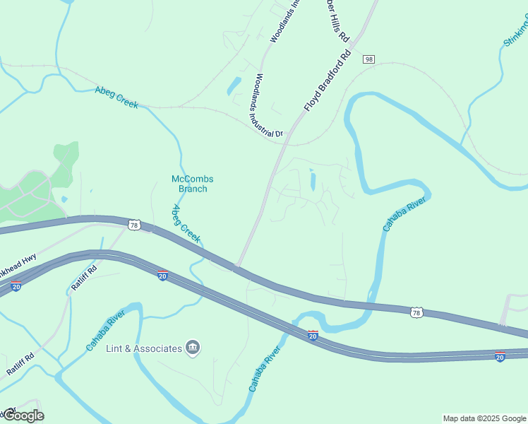 map of restaurants, bars, coffee shops, grocery stores, and more near 1627 Floyd Bradford Road in Trussville