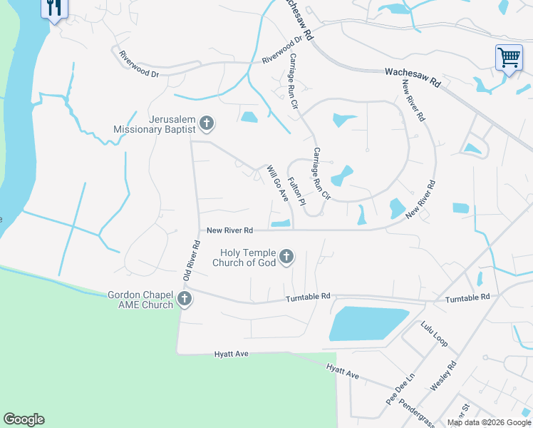 map of restaurants, bars, coffee shops, grocery stores, and more near 5059 Spanish Oaks Court in Murrells Inlet