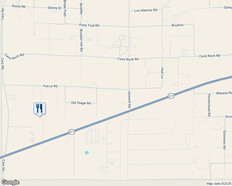 map of restaurants, bars, coffee shops, grocery stores, and more near 39313 Howard Road in Anza