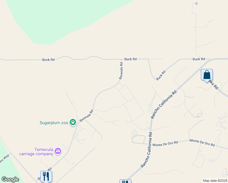 map of restaurants, bars, coffee shops, grocery stores, and more near 39410 Berenda Road in Temecula