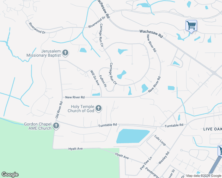 map of restaurants, bars, coffee shops, grocery stores, and more near 4960 Fulton Place in Murrells Inlet
