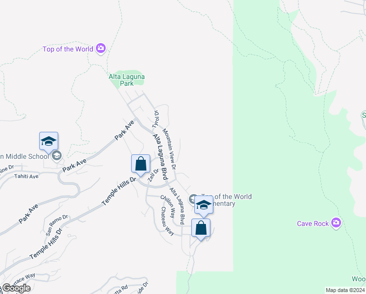 map of restaurants, bars, coffee shops, grocery stores, and more near 3058 Nestall Road in Laguna Beach