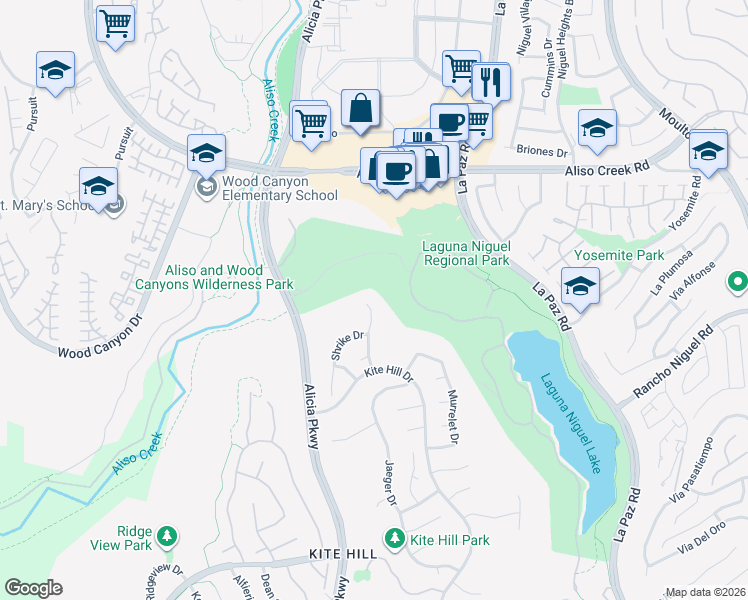 map of restaurants, bars, coffee shops, grocery stores, and more near 28371 Chat Drive in Laguna Niguel