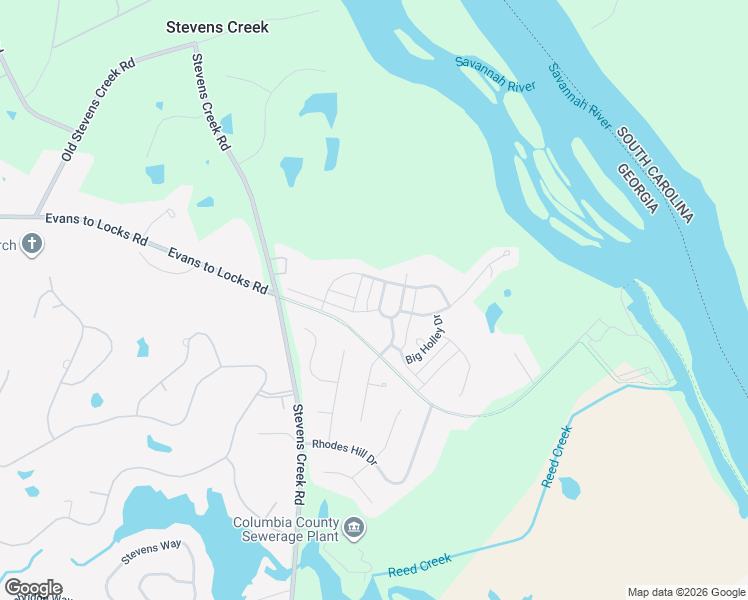 map of restaurants, bars, coffee shops, grocery stores, and more near 902 Big Oak Circle in Augusta