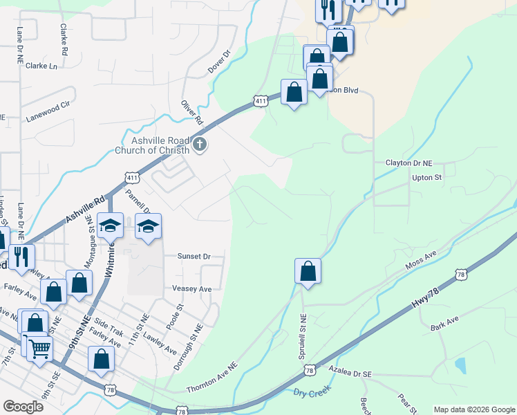 map of restaurants, bars, coffee shops, grocery stores, and more near 1249 Maitland Road in Leeds