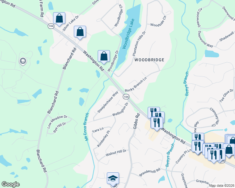 map of restaurants, bars, coffee shops, grocery stores, and more near in Columbia County