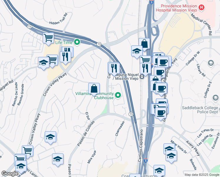 map of restaurants, bars, coffee shops, grocery stores, and more near in Laguna Beach