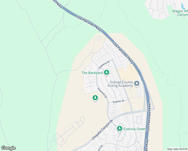map of restaurants, bars, coffee shops, grocery stores, and more near 96 Luneta Lane in Mission Viejo