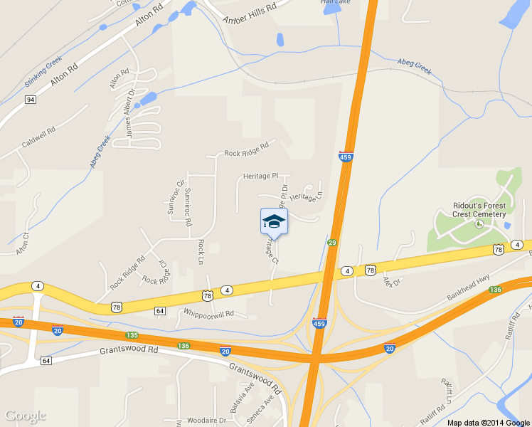 map of restaurants, bars, coffee shops, grocery stores, and more near 1536 Heritage Pl Dr in Irondale