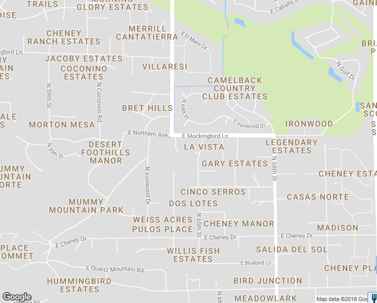 map of restaurants, bars, coffee shops, grocery stores, and more near 7820 North 65th Street in Paradise Valley