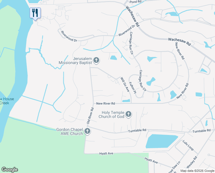 map of restaurants, bars, coffee shops, grocery stores, and more near 4365 Browns Chapel Street in Murrells Inlet