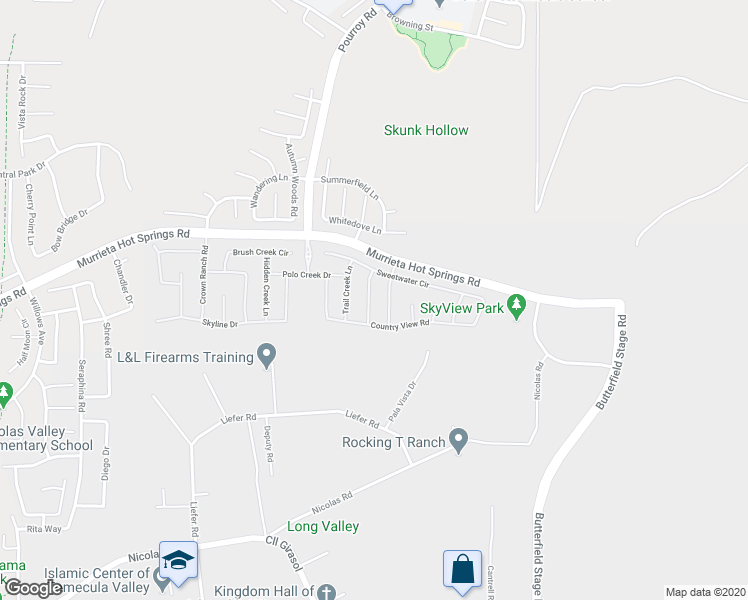 map of restaurants, bars, coffee shops, grocery stores, and more near 39148 Pagosa Springs Drive in Temecula