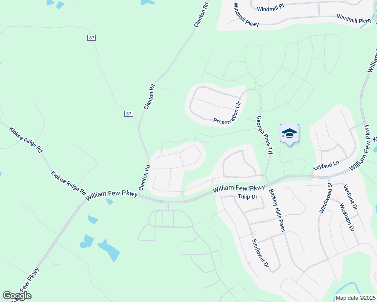 map of restaurants, bars, coffee shops, grocery stores, and more near 686 Tree Top Trail in Evans