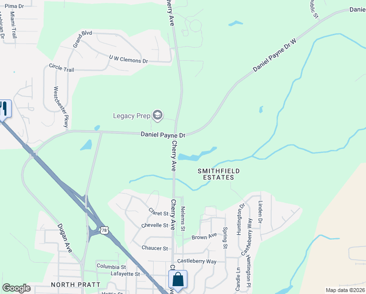 map of restaurants, bars, coffee shops, grocery stores, and more near 1065-1089 Cherry Avenue in Birmingham