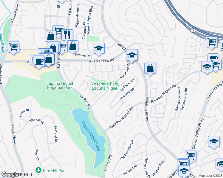 map of restaurants, bars, coffee shops, grocery stores, and more near 28291 La Bajada in Laguna Beach