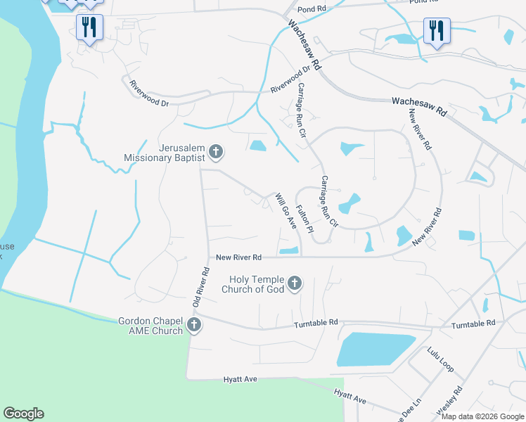 map of restaurants, bars, coffee shops, grocery stores, and more near 10 Shun Avenue in Murrells Inlet
