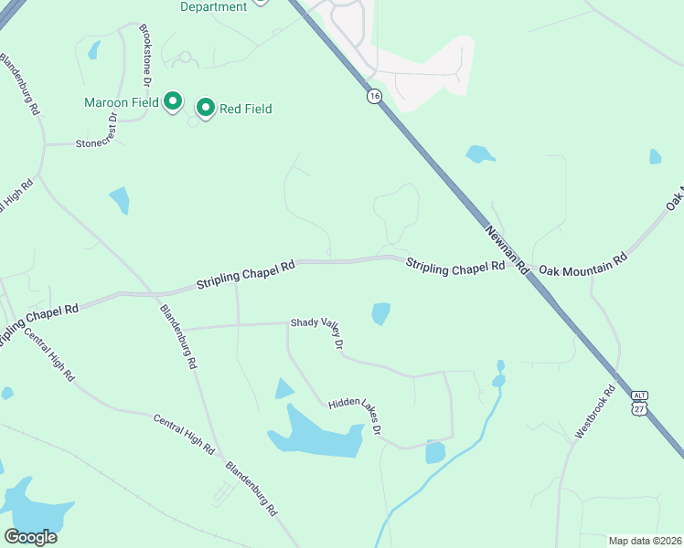map of restaurants, bars, coffee shops, grocery stores, and more near 1745 Stripling Chapel Road in Carrollton