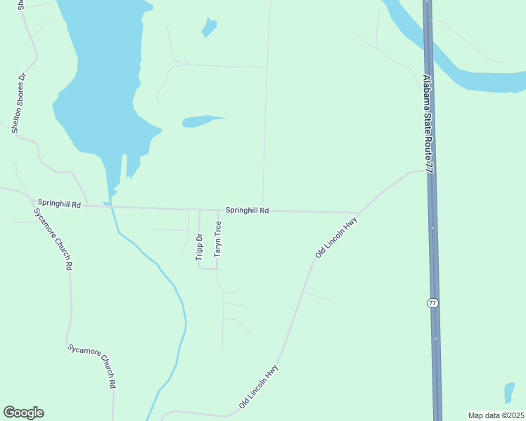 map of restaurants, bars, coffee shops, grocery stores, and more near 400 Springhill Road in Talladega