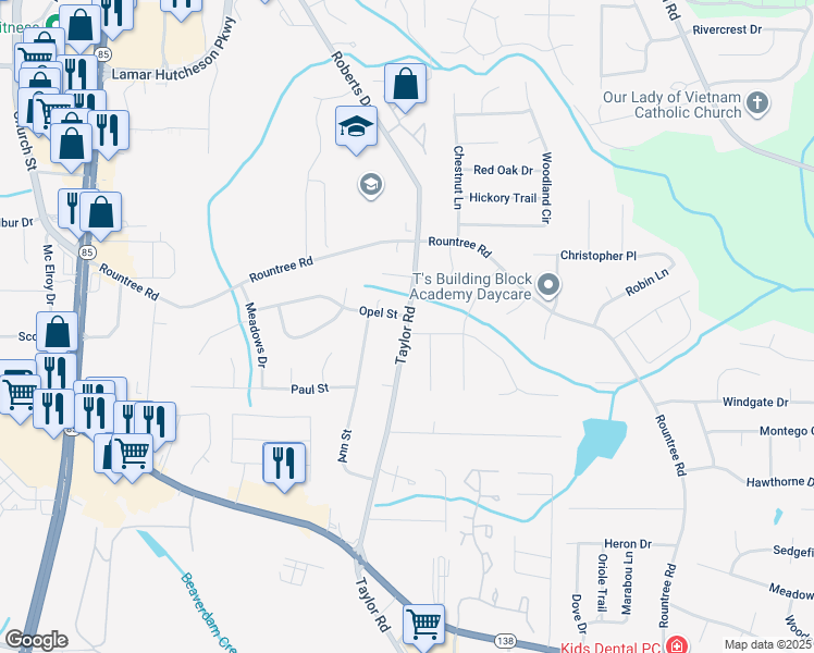 map of restaurants, bars, coffee shops, grocery stores, and more near in Riverdale