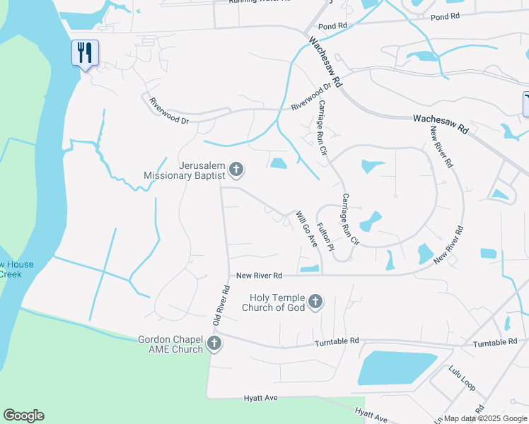 map of restaurants, bars, coffee shops, grocery stores, and more near 1503 Will Go Avenue in Murrells Inlet