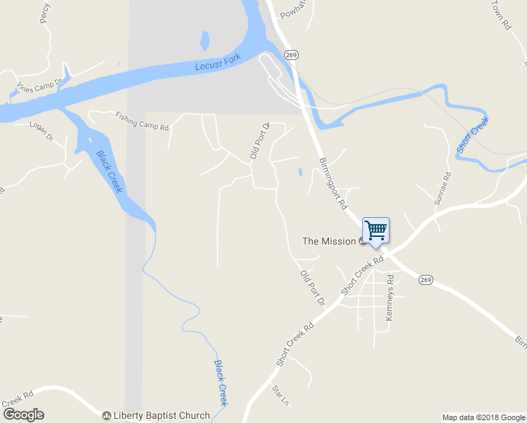 map of restaurants, bars, coffee shops, grocery stores, and more near 1795 Old Port Drive in Mulga