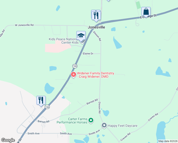 map of restaurants, bars, coffee shops, grocery stores, and more near 125 Sue Avenue in Bowdon