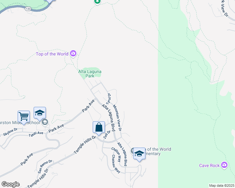 map of restaurants, bars, coffee shops, grocery stores, and more near 3144 Bonn Drive in Laguna Beach