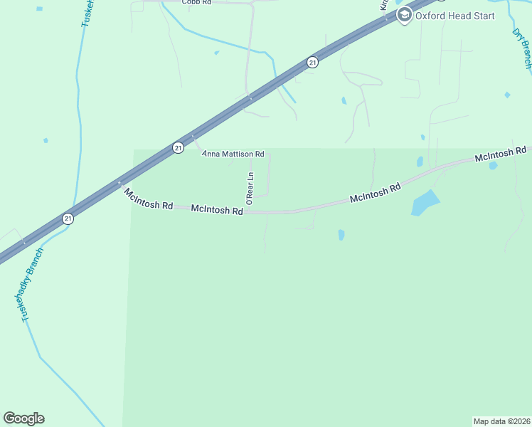 map of restaurants, bars, coffee shops, grocery stores, and more near 558 McIntosh Road in Oxford