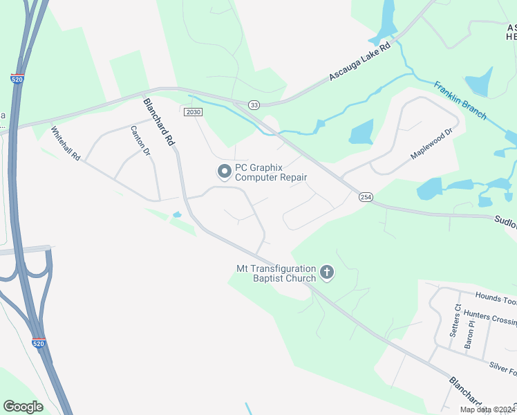 map of restaurants, bars, coffee shops, grocery stores, and more near 124 Windy Mill Drive in North Augusta