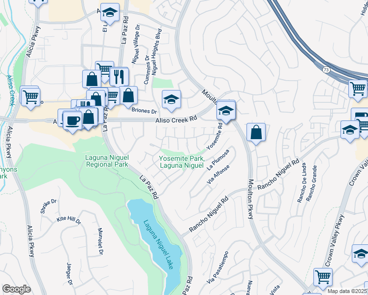 map of restaurants, bars, coffee shops, grocery stores, and more near 28161 Teton Court in Laguna Niguel
