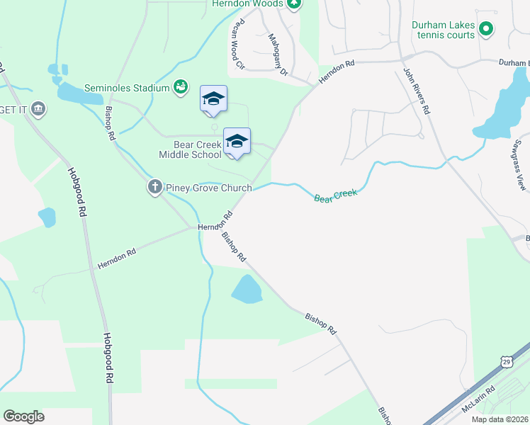 map of restaurants, bars, coffee shops, grocery stores, and more near 7350 Herndon Road in Fairburn