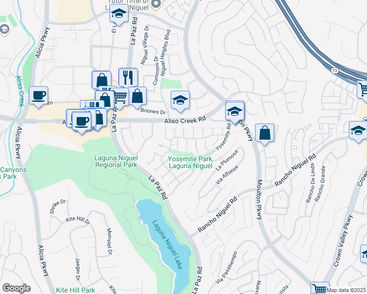 map of restaurants, bars, coffee shops, grocery stores, and more near 28161 Rubicon Court in Laguna Niguel