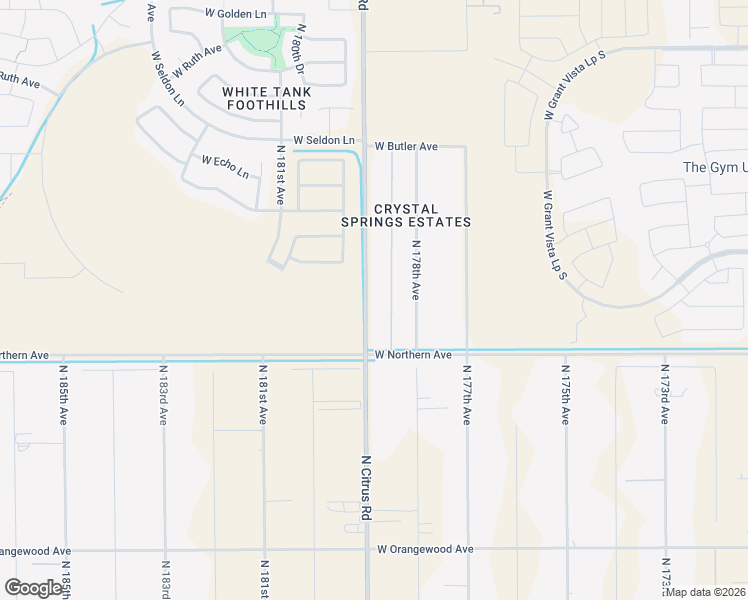 map of restaurants, bars, coffee shops, grocery stores, and more near 8113 North Citrus Road in Waddell