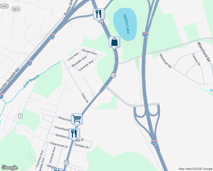 map of restaurants, bars, coffee shops, grocery stores, and more near 882 Edgefield Road in Belvedere